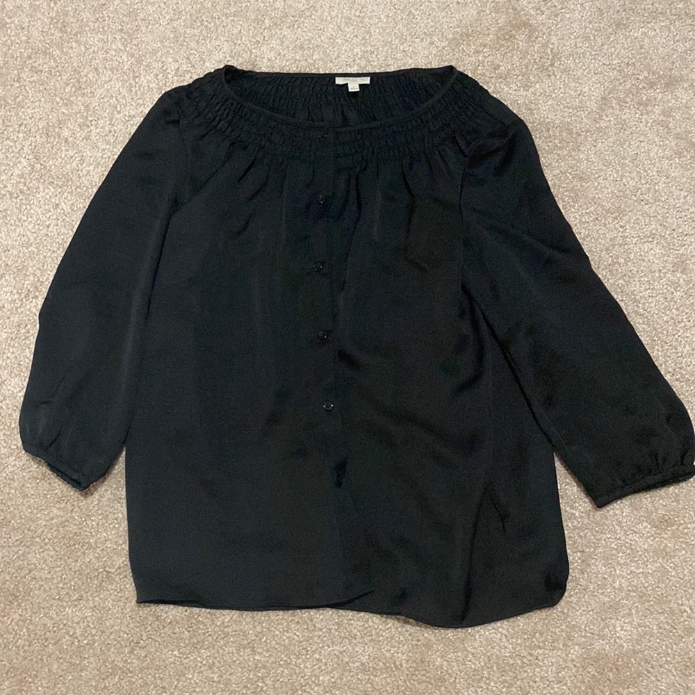 Black button down blouse